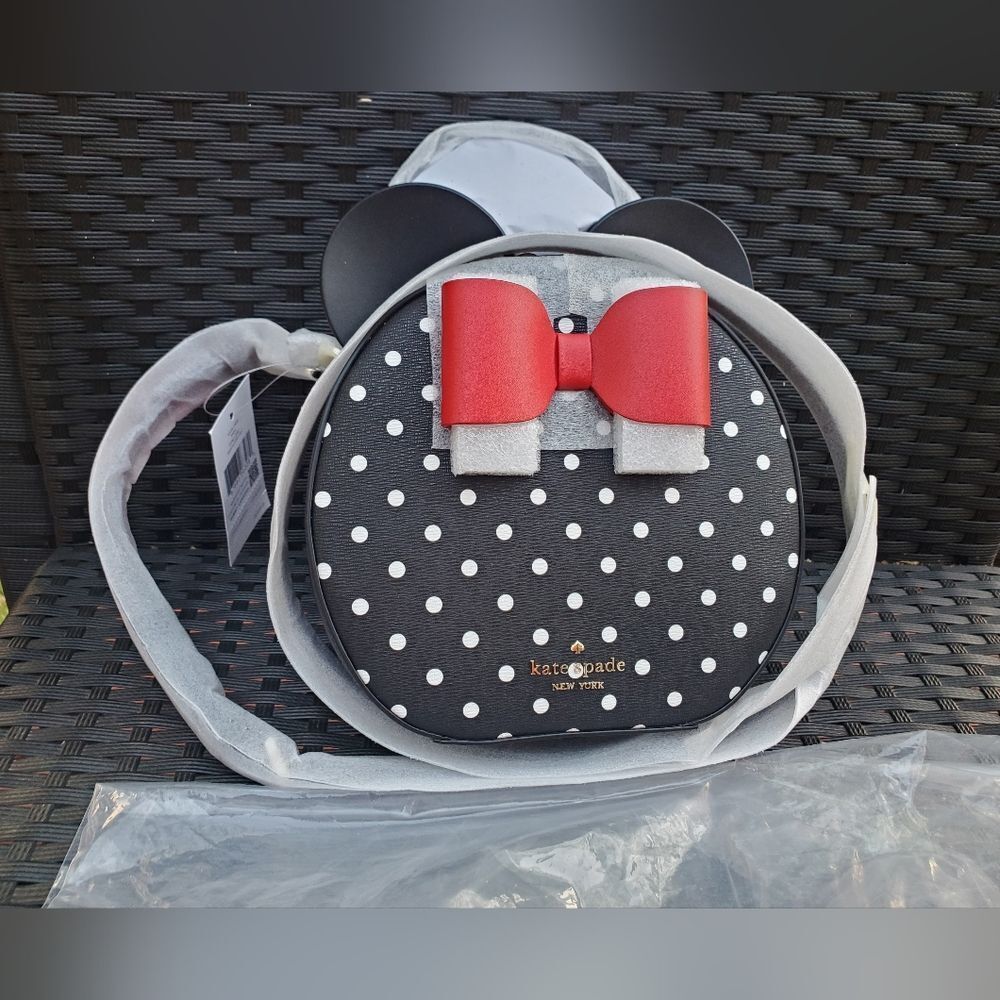 DISNEY X KATE SPADE NEW YORK MINNIE MOUSE CROSSBODY BAG - Picture 5 of 6